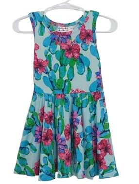 Dot Dot Smile Girls Baby Dress Size 12 24 Months Floral Cactus Tank Toddler